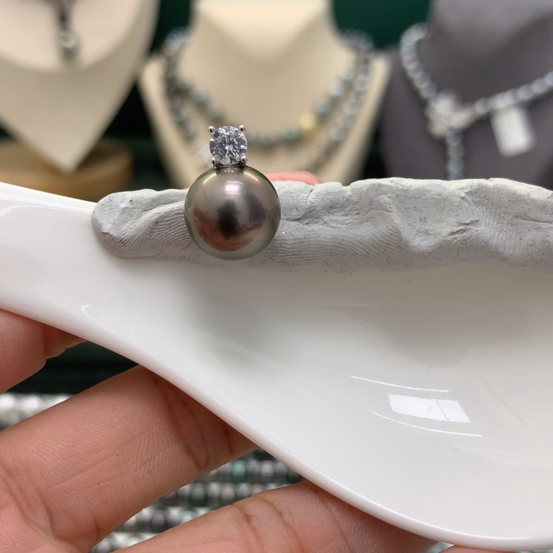 银S925镶嵌颈饰海水珍珠H****y