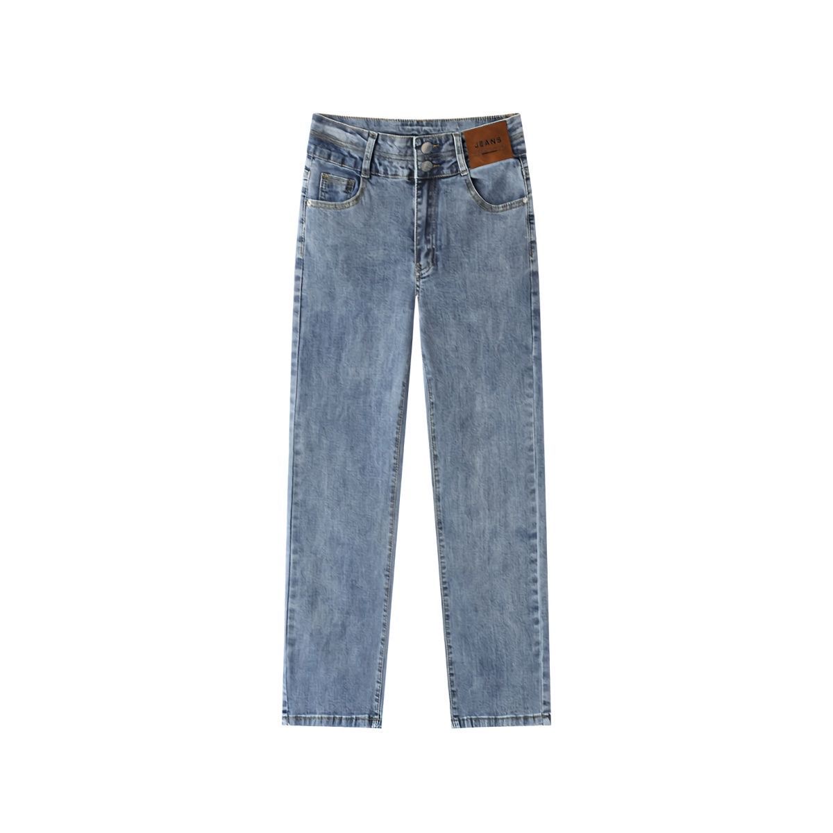 【现货+运费险】浅蓝色高腰高弹九分烟管裤女2026新款显瘦8111/8115