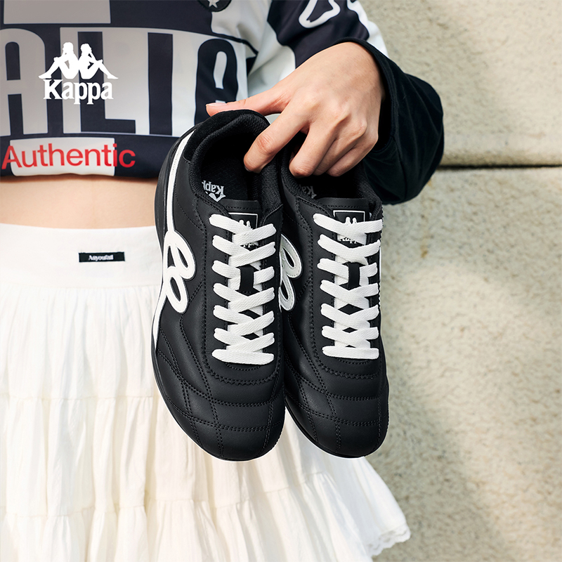 Kappa K520情人结男女薄底足球德训鞋2026新款运动百搭休闲潮鞋子
