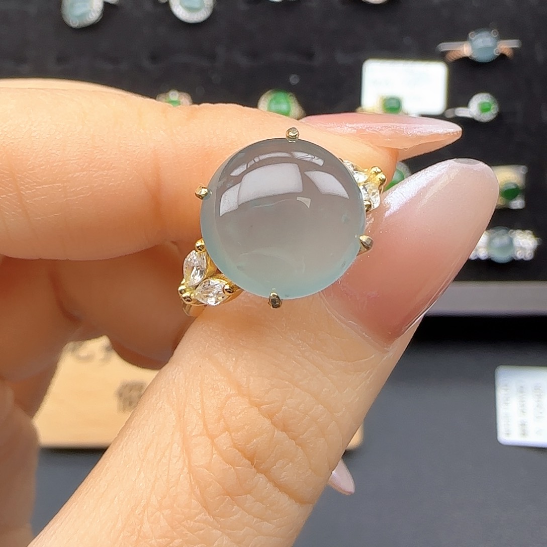 银S925镶嵌戒指翡翠