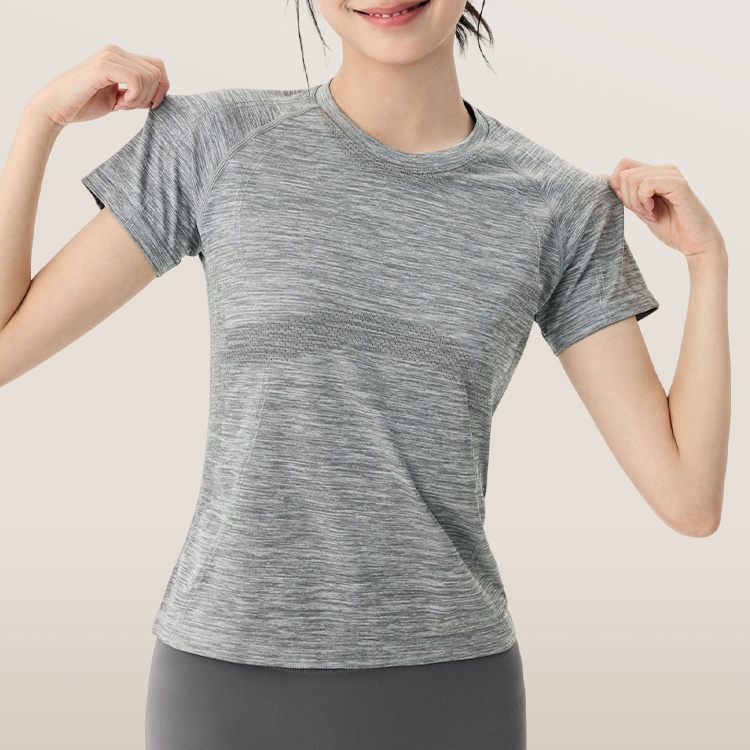 DWY115015 裸感无缝运动t恤户外跑步瑜伽服短袖