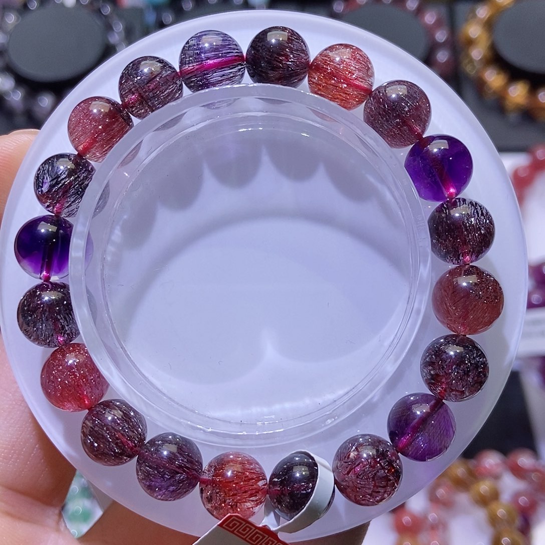 未镶嵌手链水晶黑加仑9.8