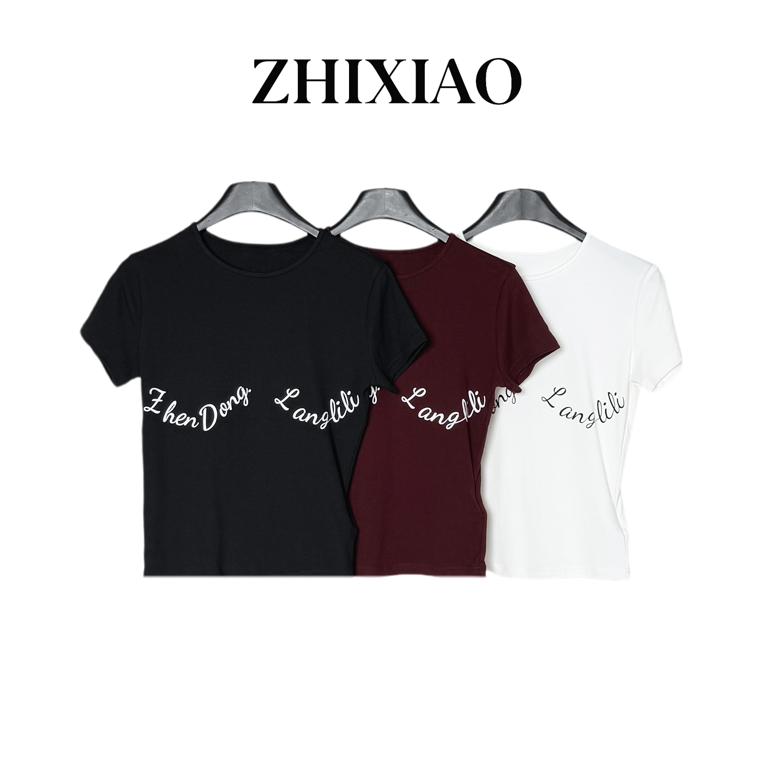 【ZHIXIAO】夏季新款：字母印花短袖338596