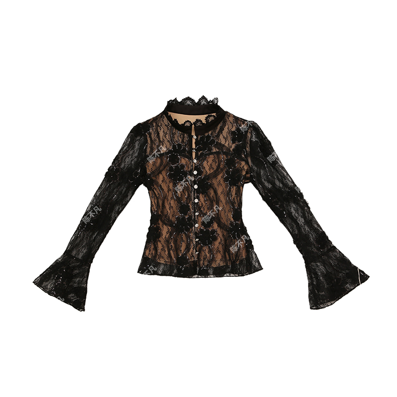 【七姐原创】星夜蕾丝-54cm  上衣 （X814B）-700