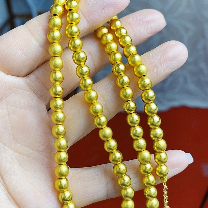 合金卡6珠珠项链00080