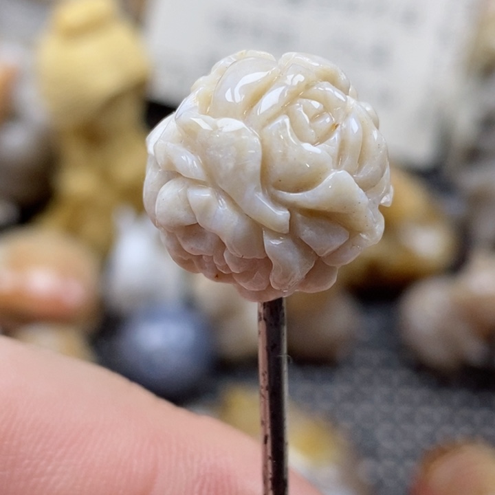 颈饰未镶嵌硅化珊瑚（珊瑚玉）