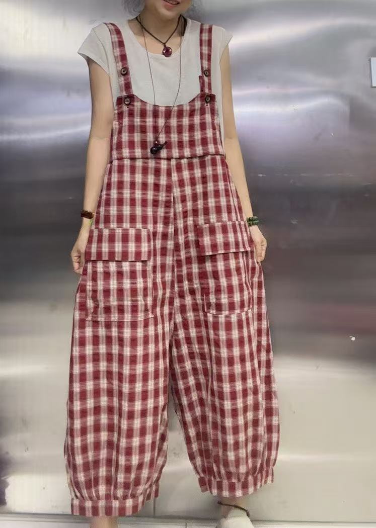 格子减龄背带裤025750