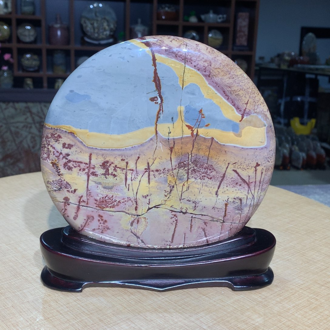 紫砂，广西国画石摆件，收藏观赏