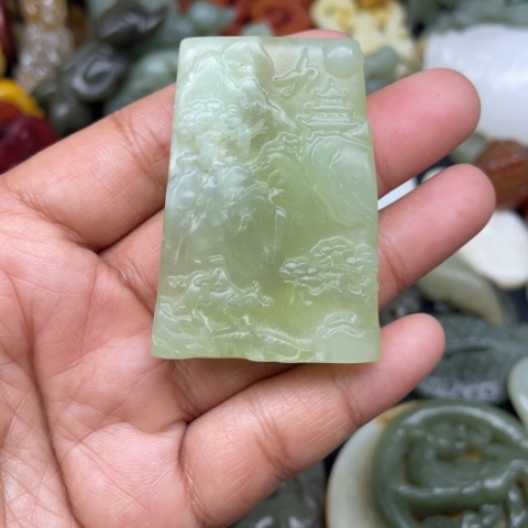 蛇纹石玉颈饰未镶嵌54