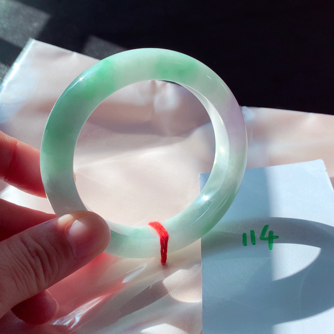 未镶嵌手镯翡翠缅甸天然A货翡翠手镯56.7