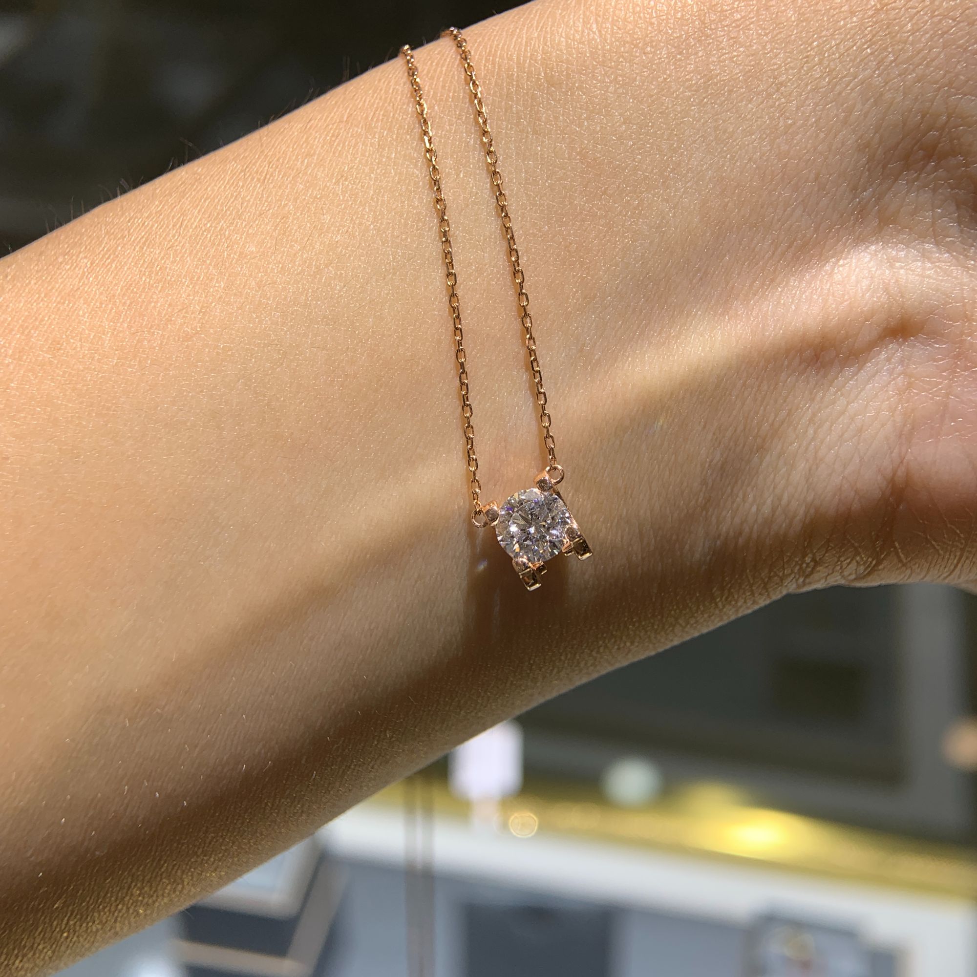 【合成/培育】成品现货直播间同价18K黄金镶钻卡家同款牛头项链女士