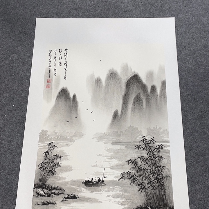 国画今天上午国画作品展示