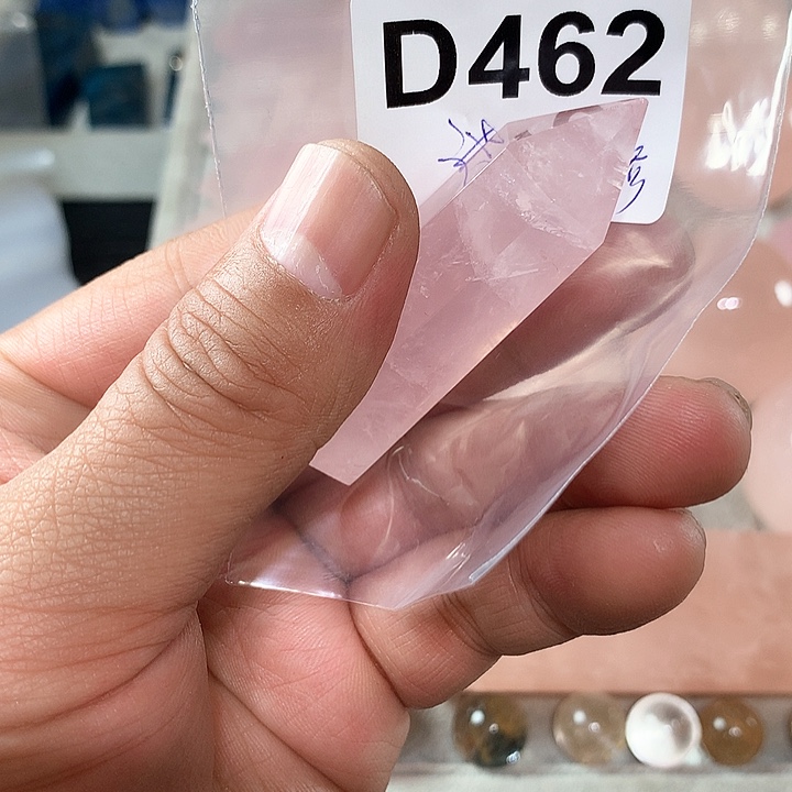 芙蓉石天然水晶柱子D462未镶嵌