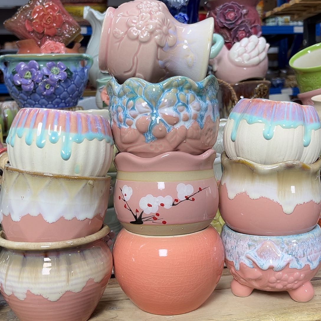 陶瓷陶瓷花盆特价上新口7-10厘米