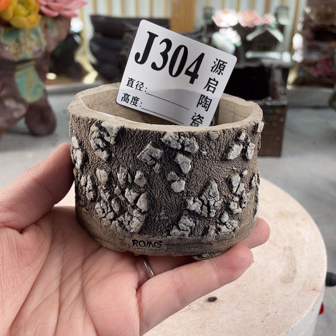 紫砂花盆景德镇陶瓷花盆304