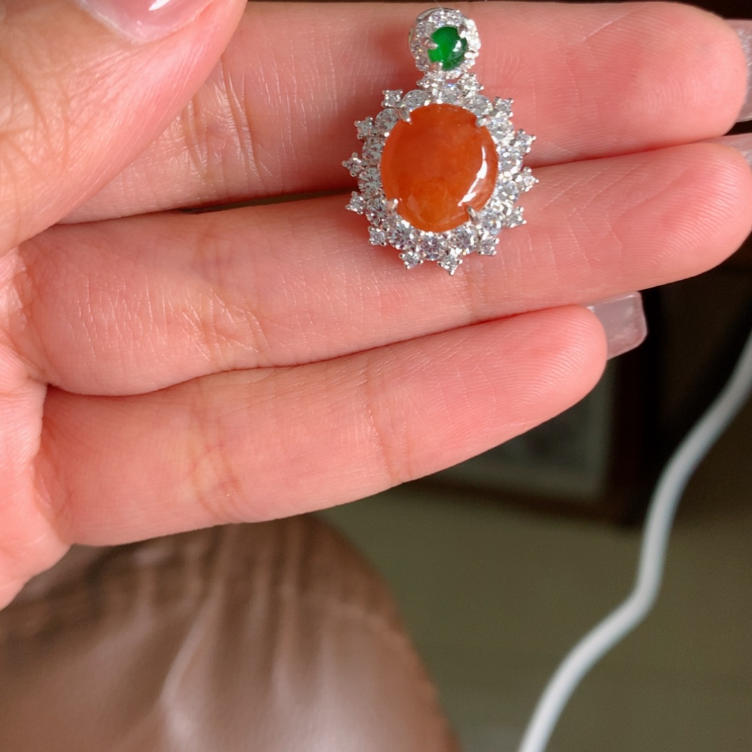 翡翠戒指银S925镶嵌233444