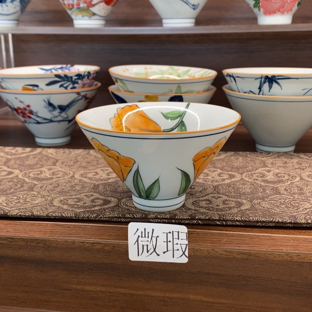 釉下彩老陶泥手工绘制