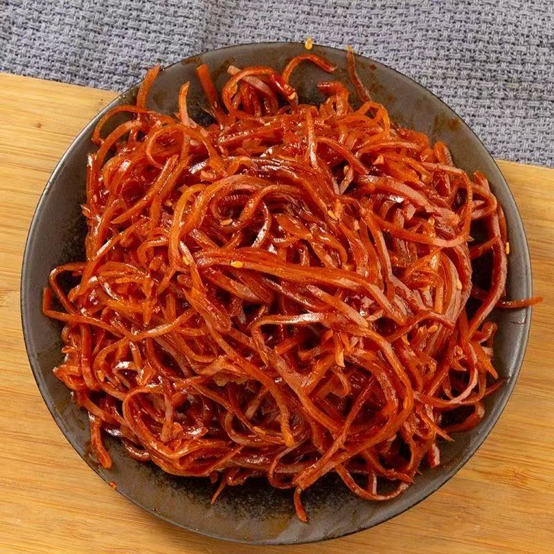 手工制作香脆可口麻仁金丝芥菜丝特色即食下饭菜