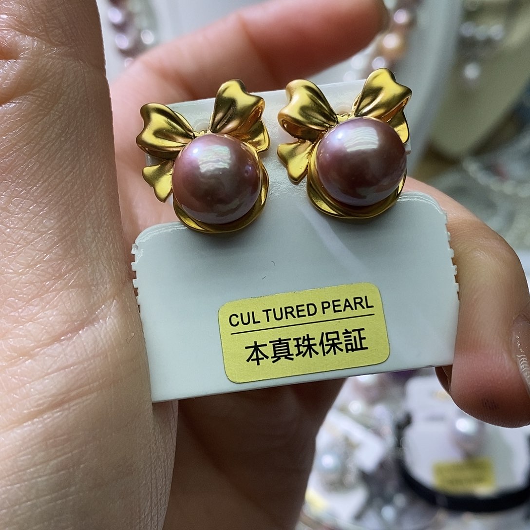 淡水珍珠耳钉未镶嵌