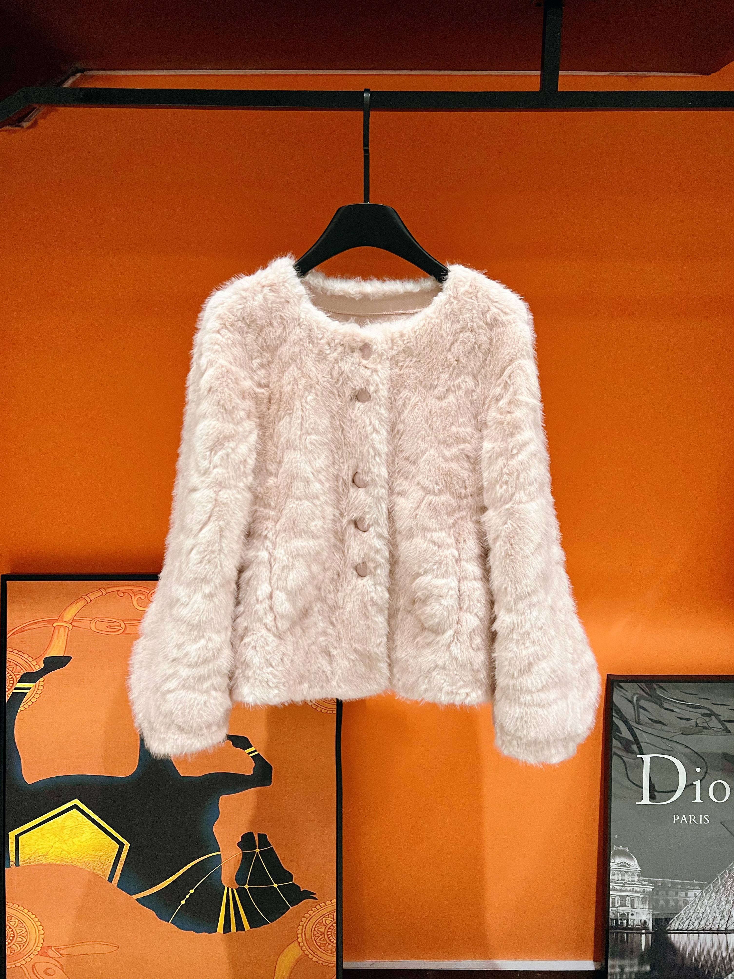 加厚保暖宽松慵懒风显瘦花狐毛毛外套加厚保暖时尚2025