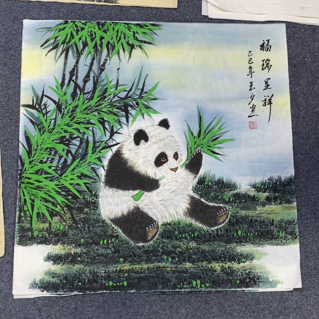 国画尺寸68✖️68精品斗方手绘画