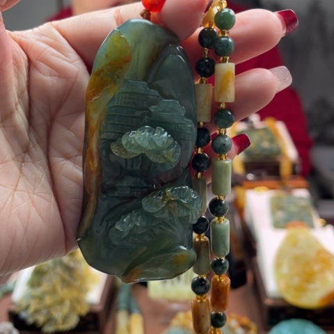 岫玉挂件未镶嵌挂件