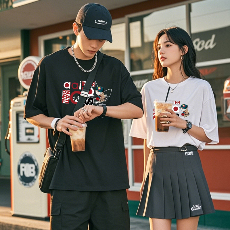 【万达专属】卡通动漫短袖T恤印花百搭休闲夏季情侣装半袖宽松