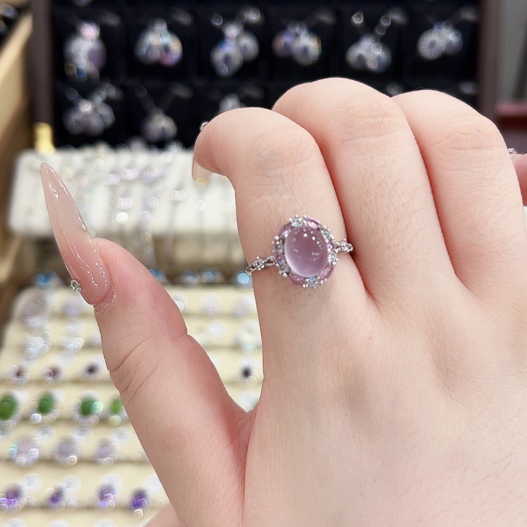 爱****戒指萤石银S925镶嵌