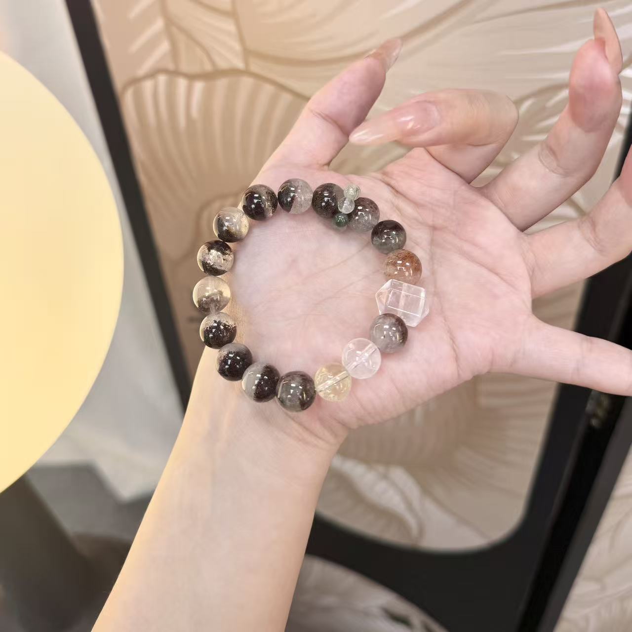 天然绿幽灵x白水晶x黄水晶