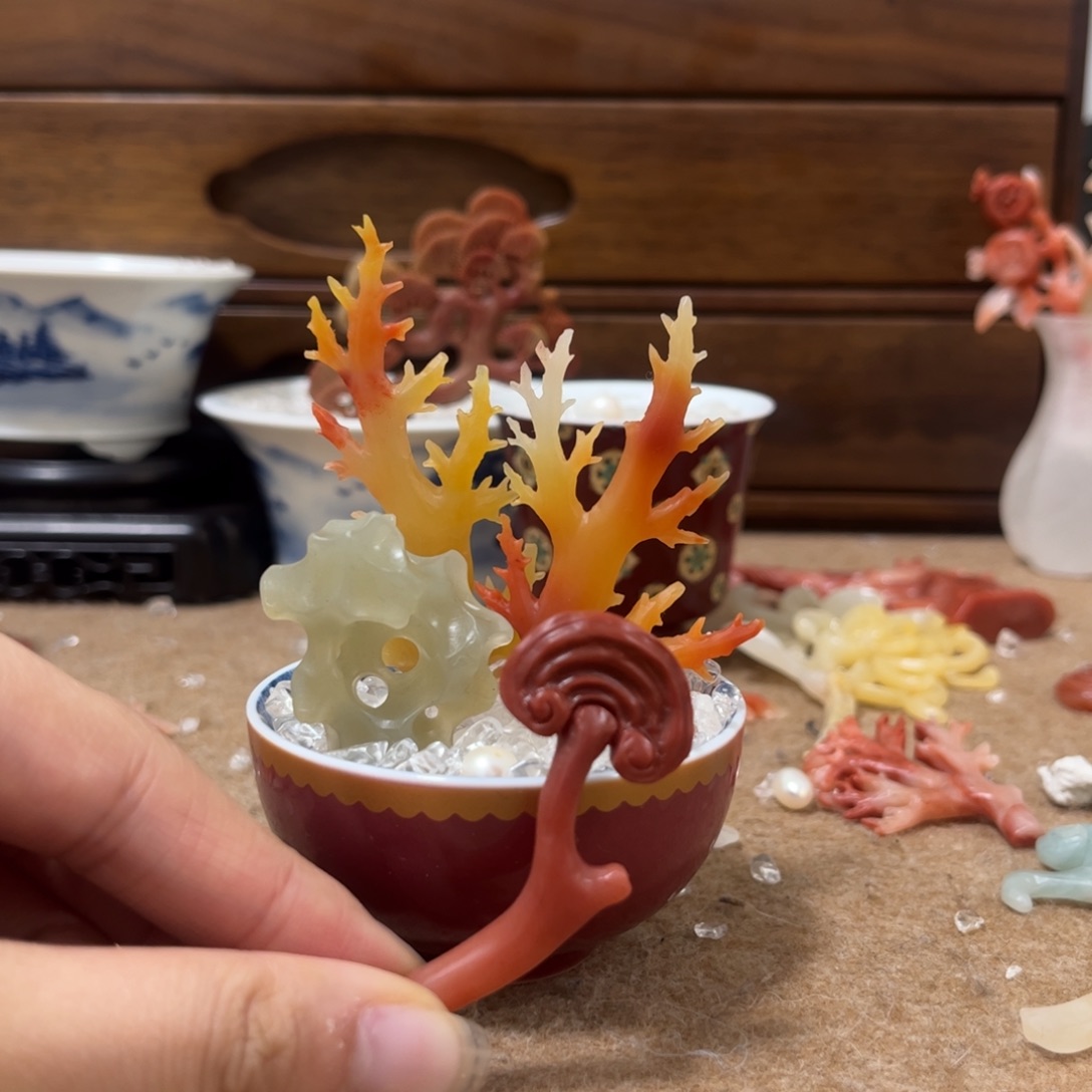 艾***s印石青田石一整套盆景