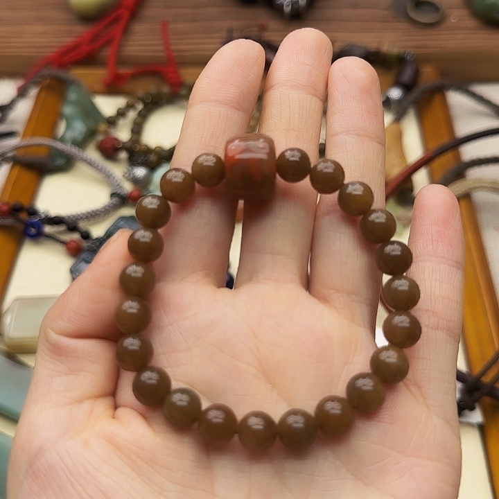 和田玉（糖玉）手链未镶嵌回****）