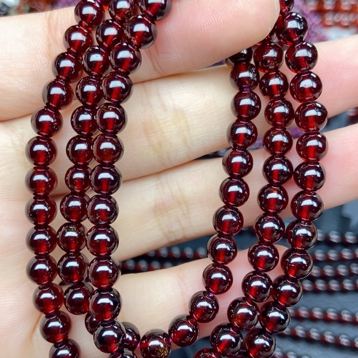 石榴石手链未镶嵌5.8mm 7a 
