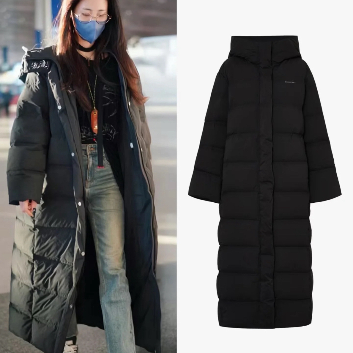 【天使】现！设计师品牌冬季新品连帽长款宽松外套上衣