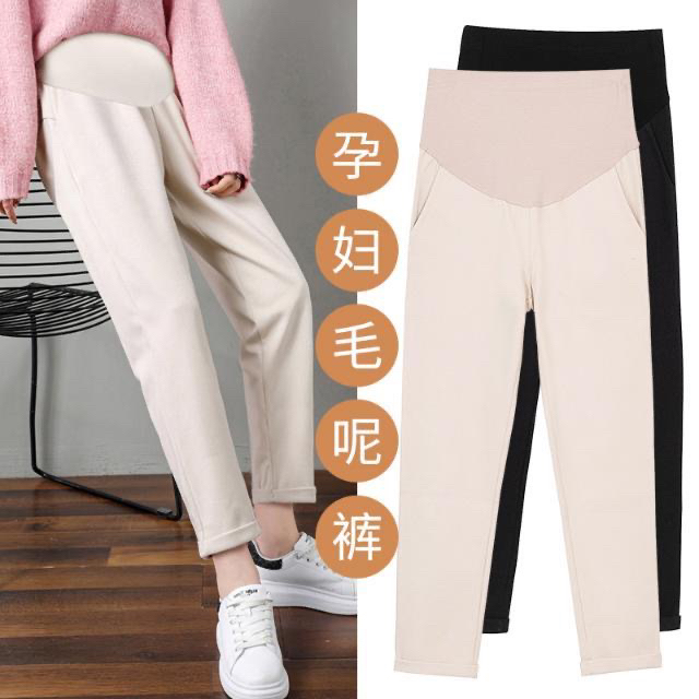 （天猫品质）加绒和不加绒孕妇裤子秋冬款裤冬季加绒加厚大码孕妇
