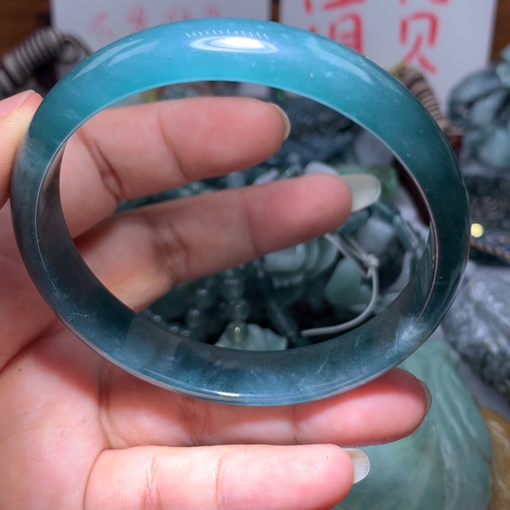 翡翠颈饰未镶嵌保真天然A货翡翠59