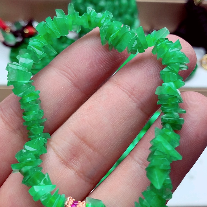 翡翠未镶嵌手链手串