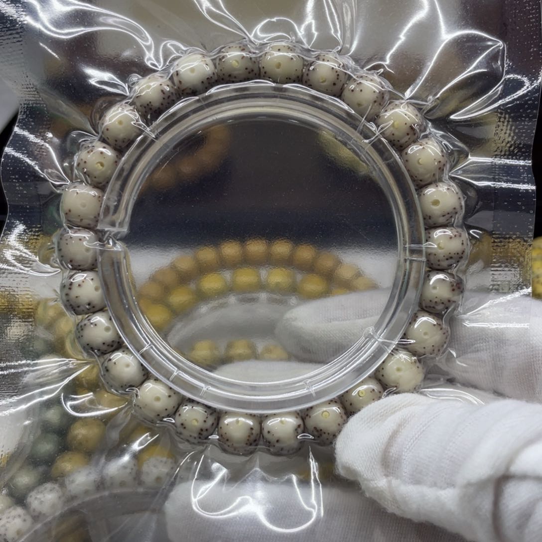 星月菩提手串石玉大眼睛 糯冰