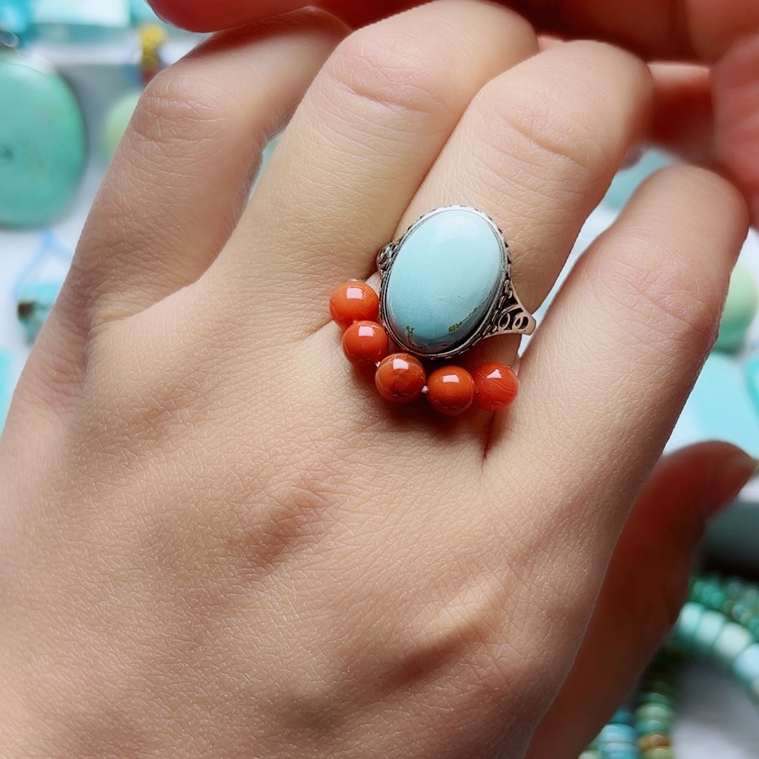 银S925镶嵌南红玛瑙珠宝奇石