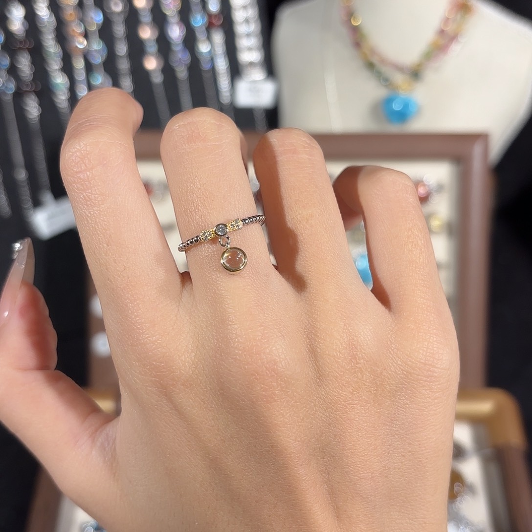 我***了银S925镶嵌烟晶戒指