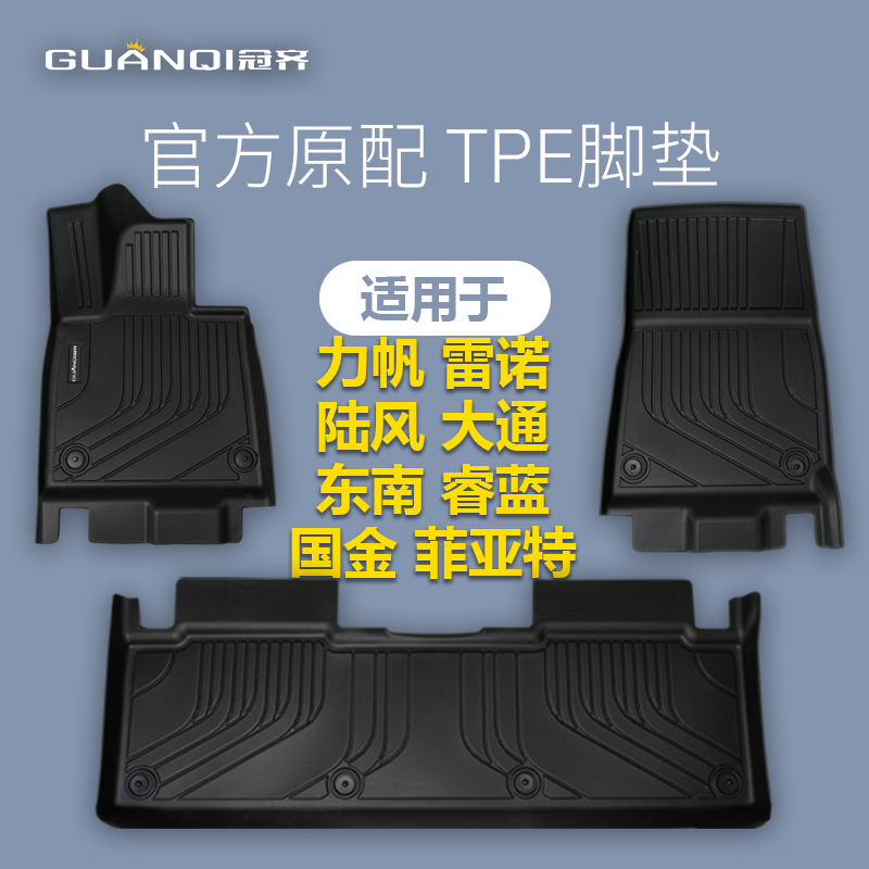 适用于 东南 力帆 雷诺 陆风 大通 睿蓝 国金 菲亚特TPE汽车脚垫