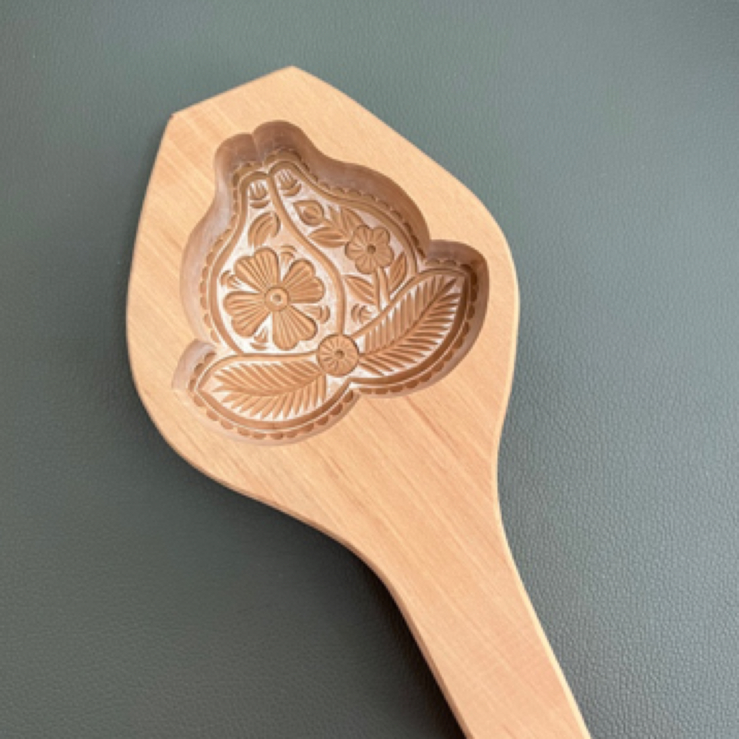 高端精品梨木手工制作馒头寿桃卡子石榴花模具二两半家庭用