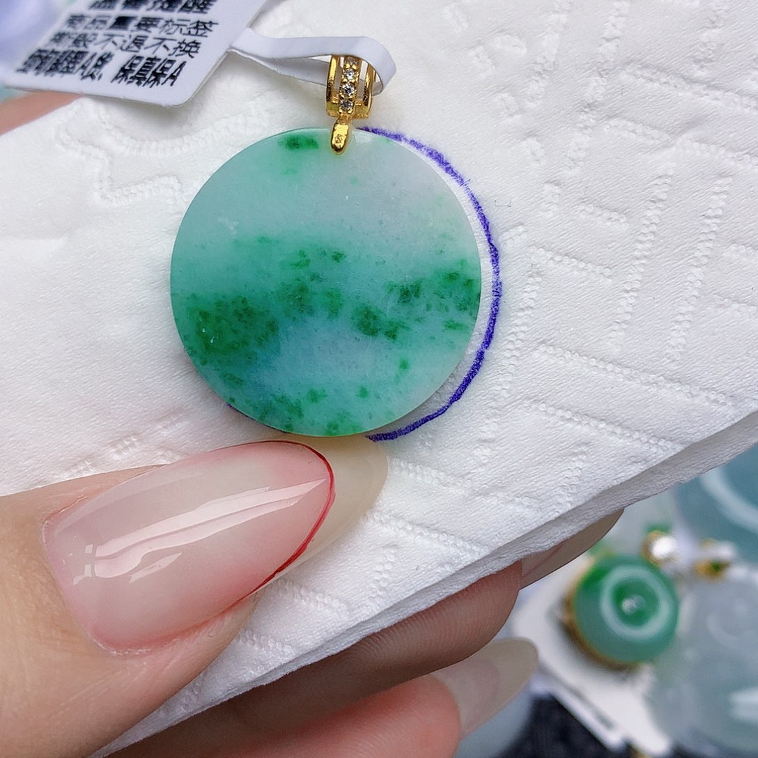 翡翠银S925镶嵌颈饰