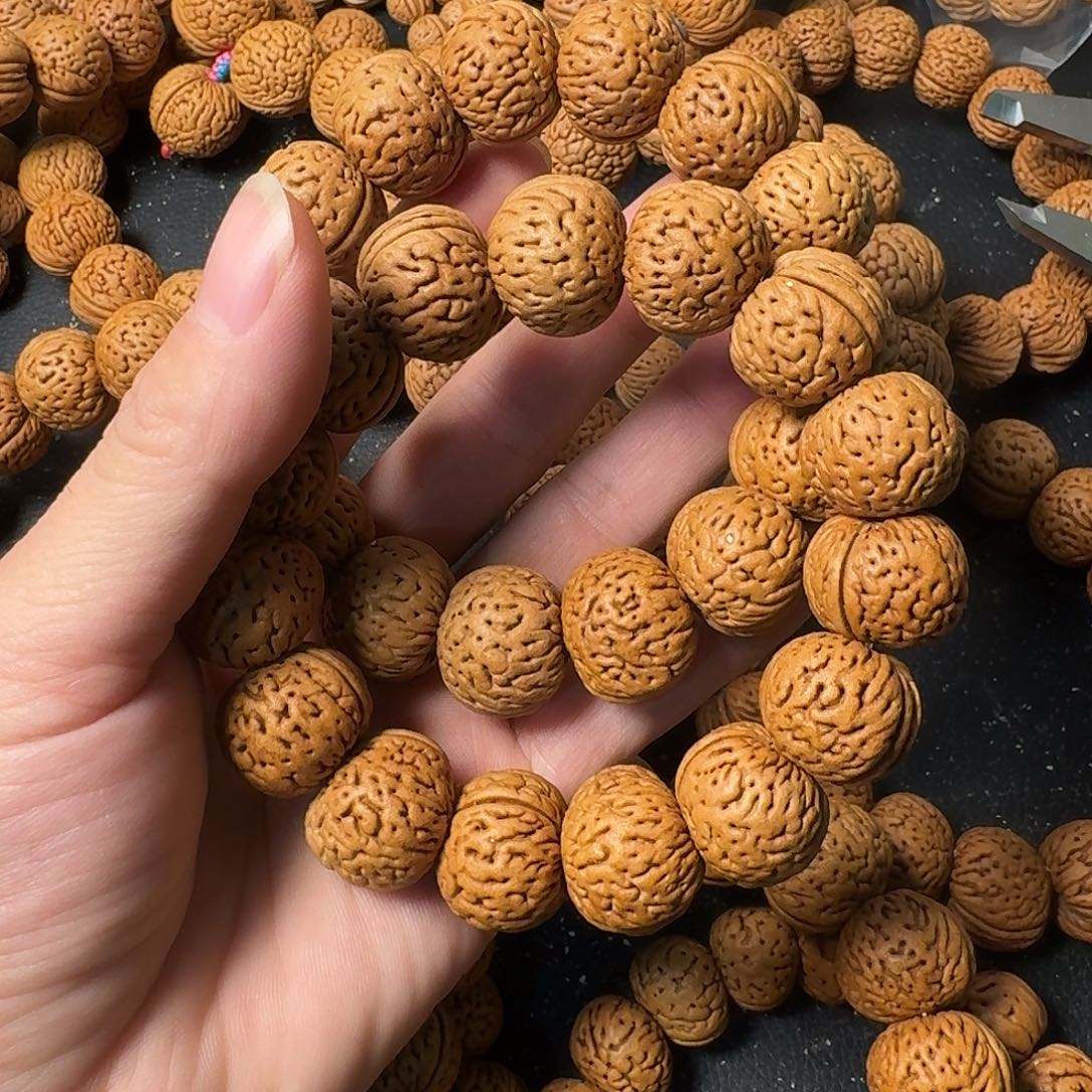 感***觉桃核吊坠苹果园手串