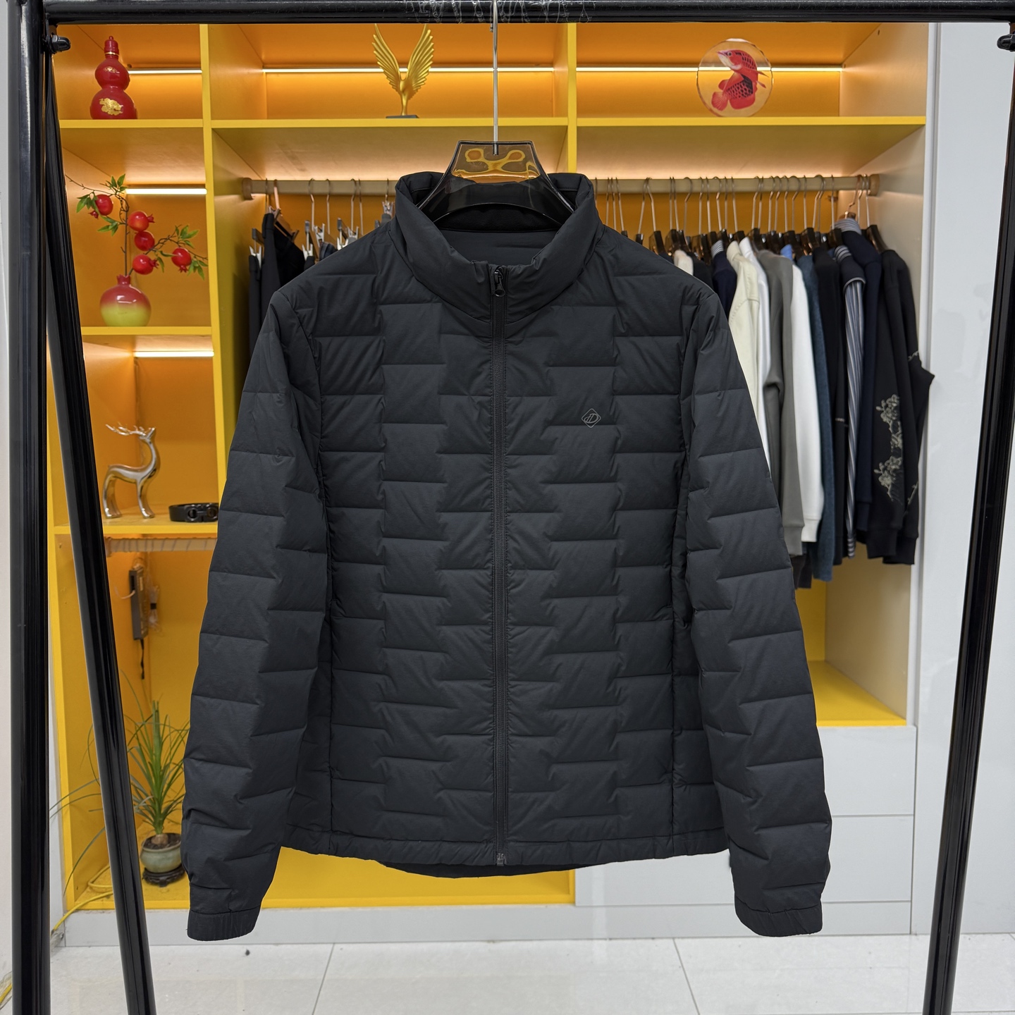 W910男士轻薄羽绒服马卡龙色系活力立领保暖日常通勤轻便外套