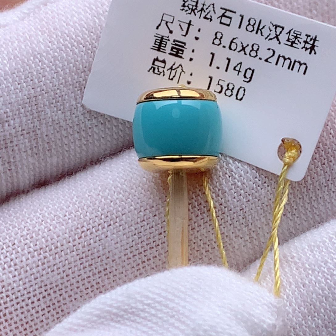 绿松石颈饰18K金镶嵌