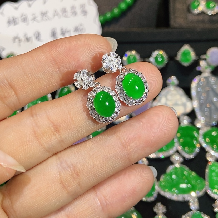 【闪购商品】翡翠未镶嵌耳饰天然翡翠