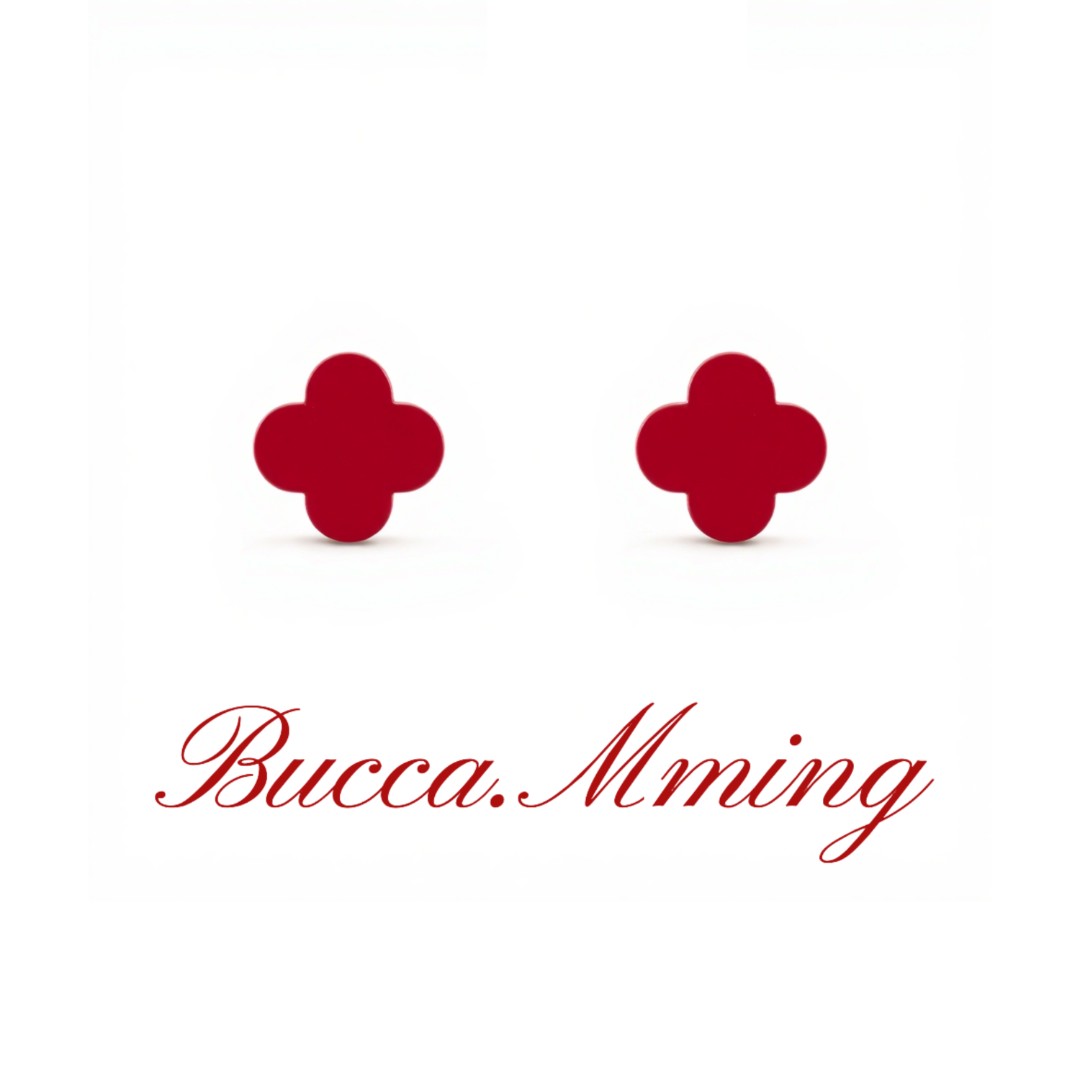 合金贝壳耳饰 Mming幸运草耳拍