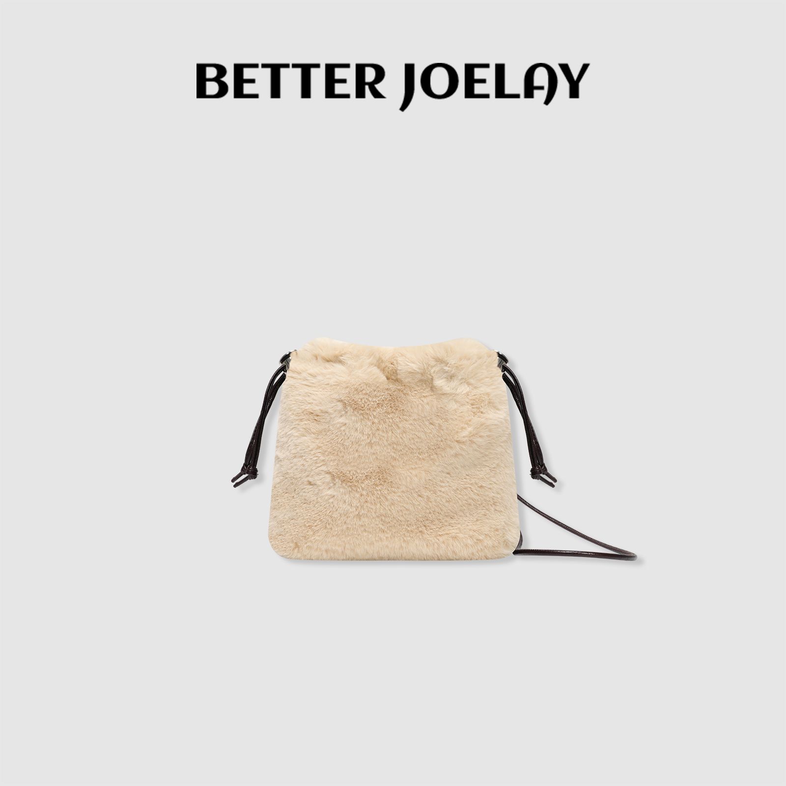 BETTERJOELAY-【米咖毛绒】时尚高级感潮流百搭休闲手提包Z6710