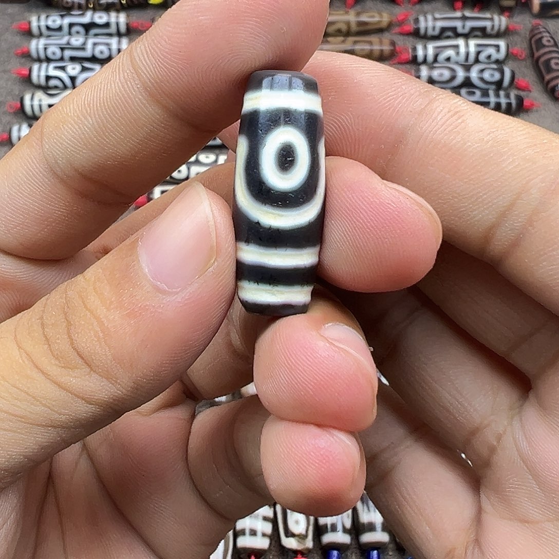 玛瑙/玉髓未镶嵌吊坠(赠链)聚缘如意二眼天珠