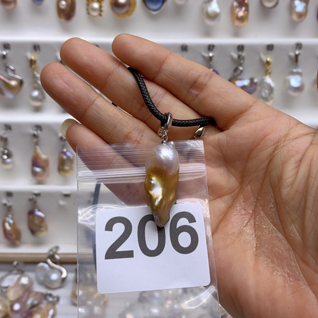 淡水珍珠颈饰银S925镶嵌206